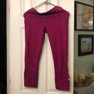 Dark purple/maroon Lululemon leggings. Size 6